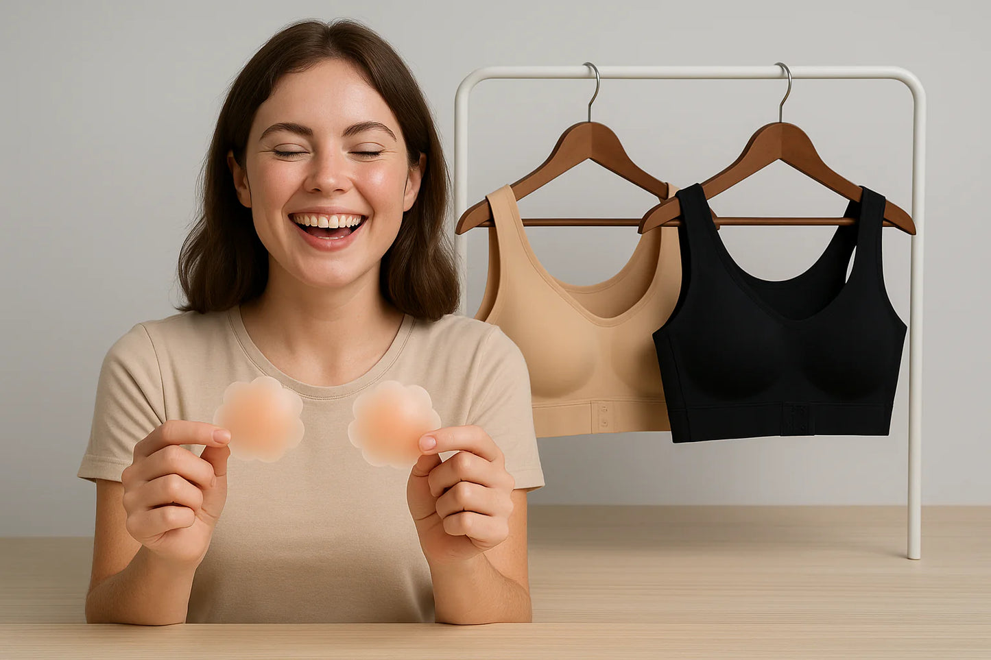 Push-Up™ Sujetador Postural + ¡1 PAR PEZONERAS INVISIBLES COMO OBSEQUIO! 💕