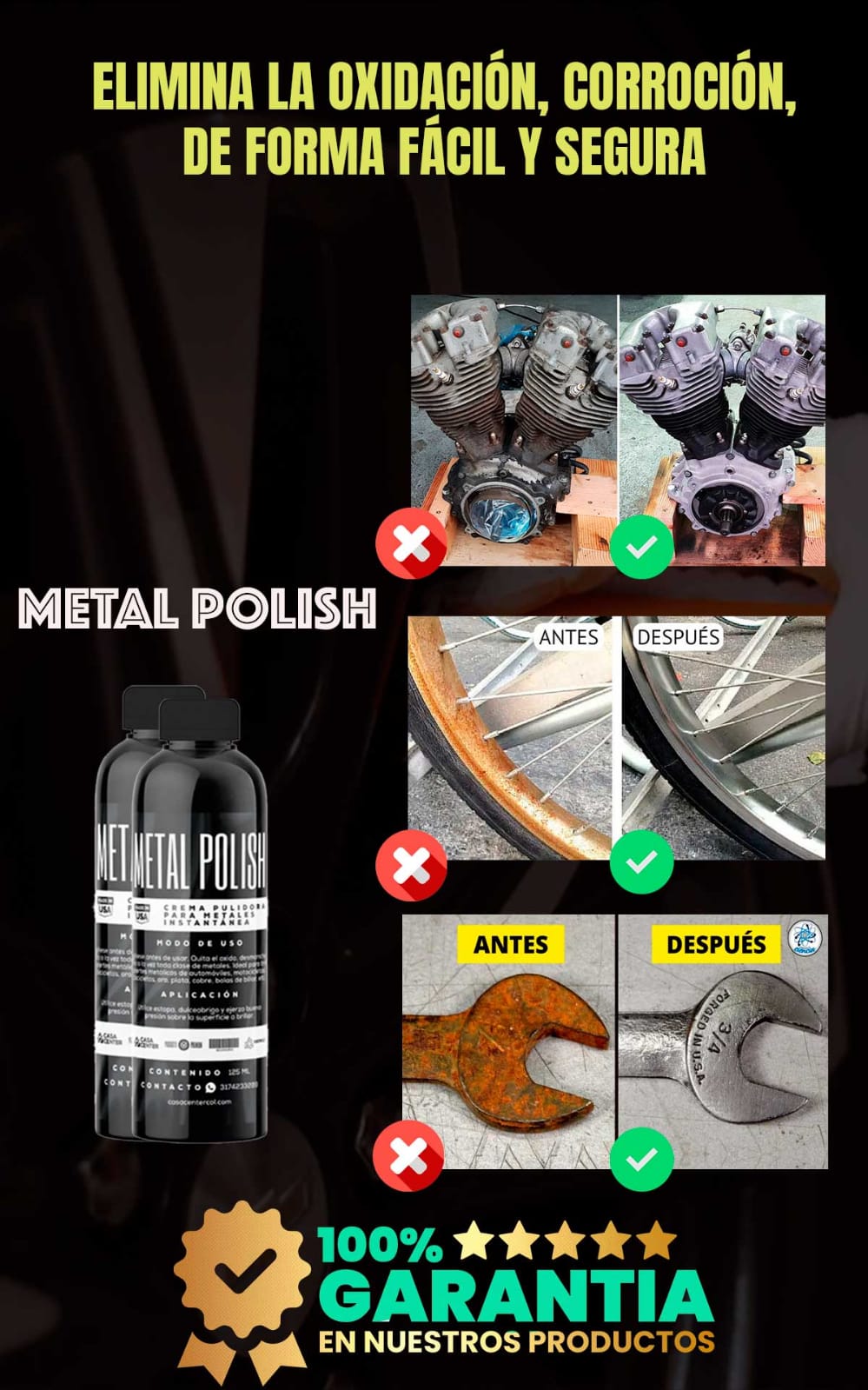 METAL POLISH (EL MEJOR QUITADOR DE ÓXIDO DEL MERCADO )