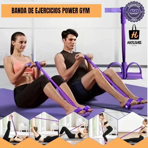 POWER GYM™ BANDA DE EJERCICIOS CON PEDAL - MEJORA TU CUERPO DESDE CASA